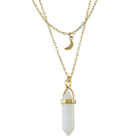 Double-strand Jewel Pendant Necklace GF254