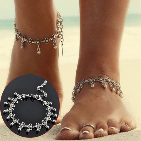 Antique Silver Flower Beach Bracelet