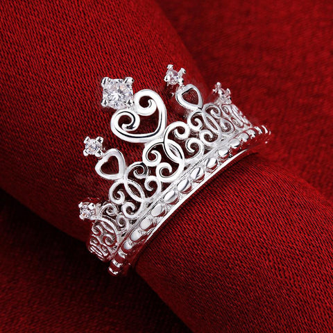 Crown Rhinestone Glitter Women's Ring